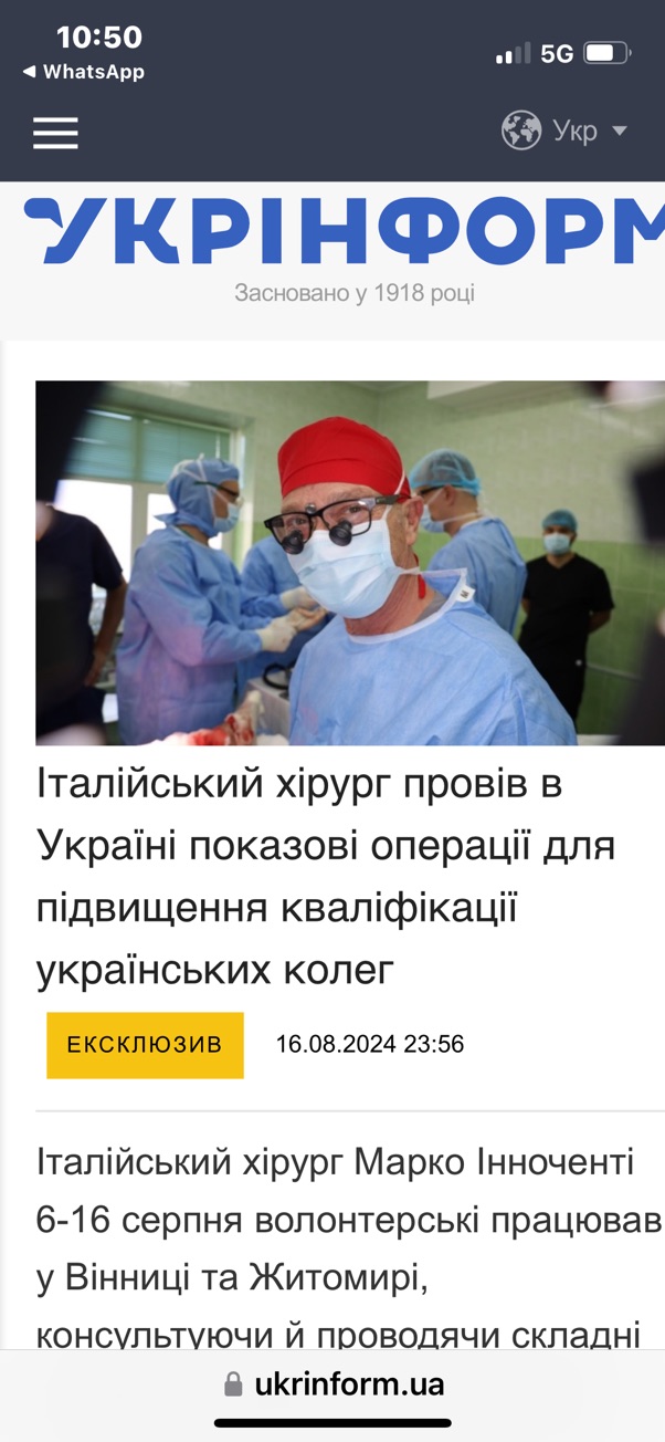 Articolo dedicato a una missione sanitaria in Ucraina